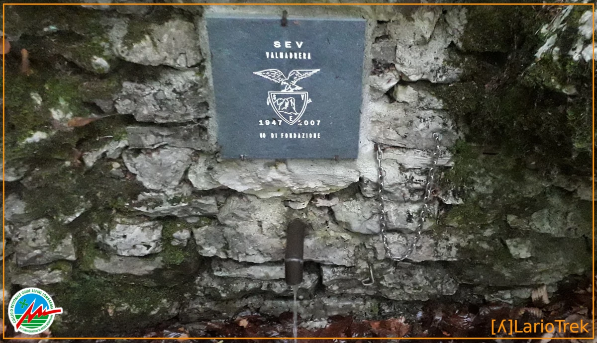 La targa sul fontanino 60° SEV