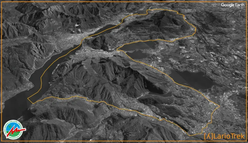 Gruppo dei Corni di Canzo - Google Earth Image