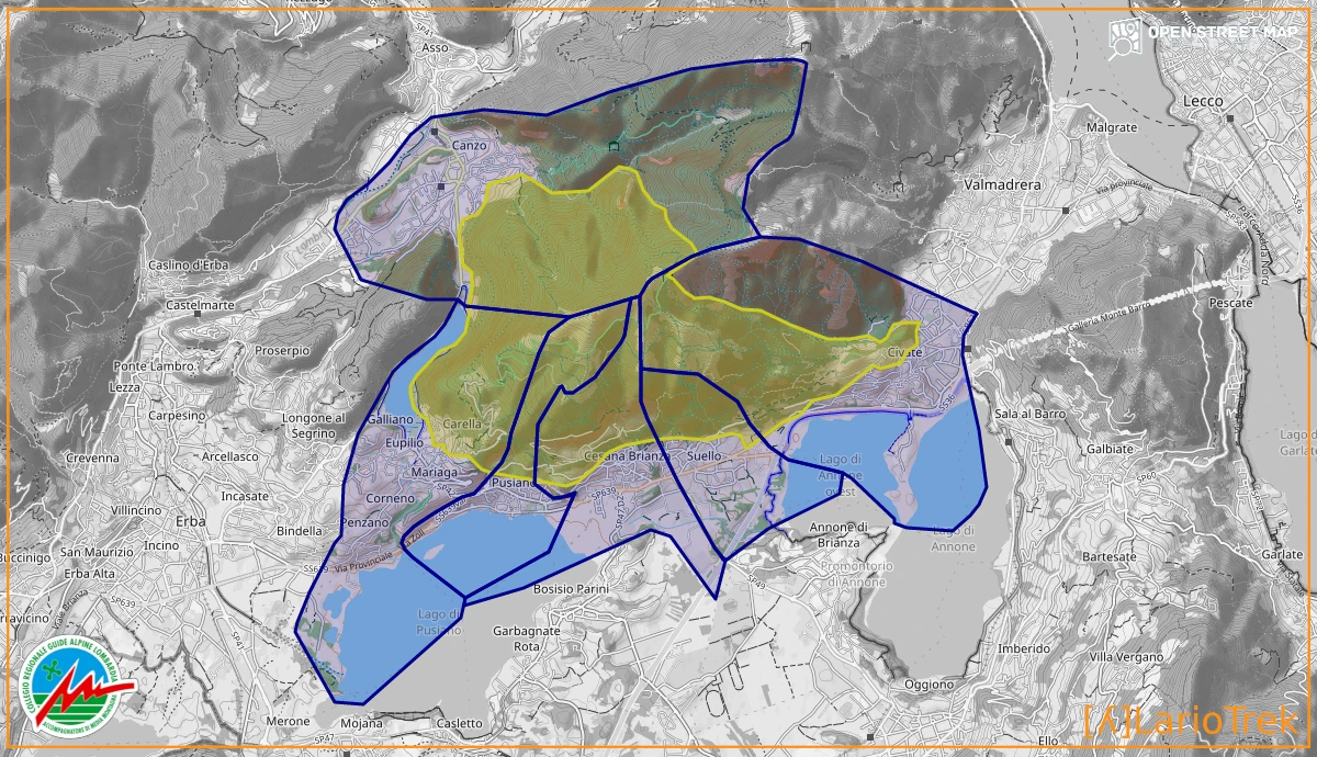 Confini Comunali Monte Cornizzolo (OpenStreetMap Image)