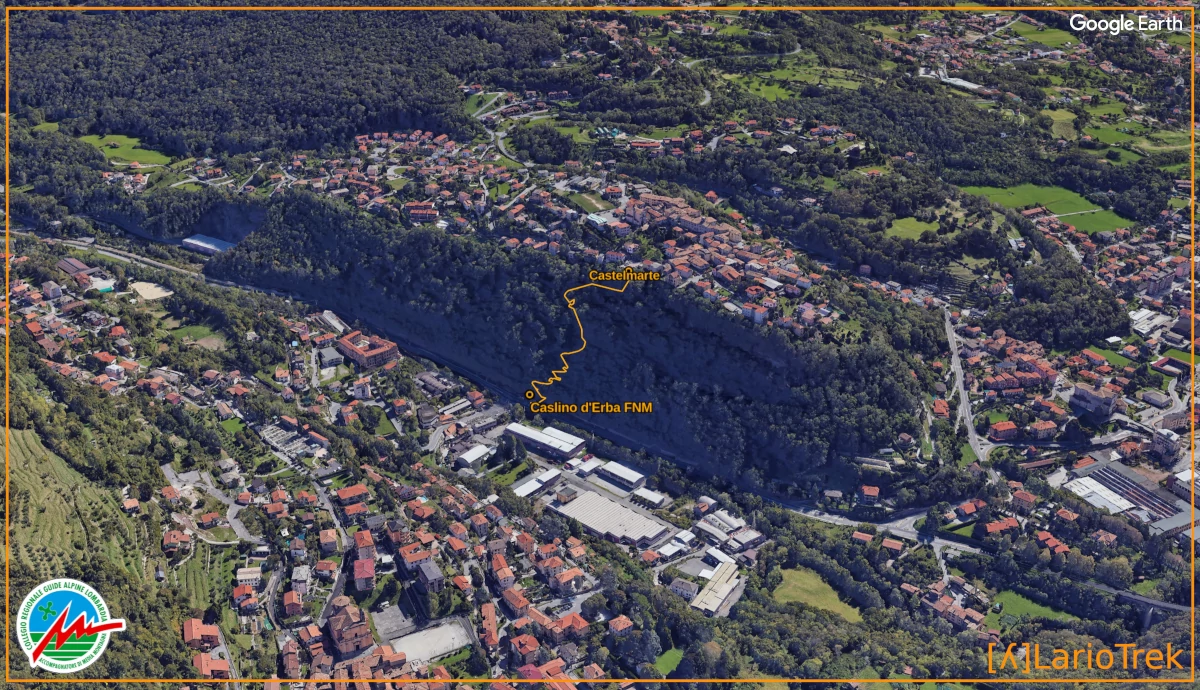 Google Earth Image - Scalinata Caslino d'Erba FNM - Castelmarte