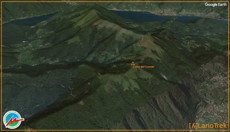 Cima del Cornet - Google Earth Image