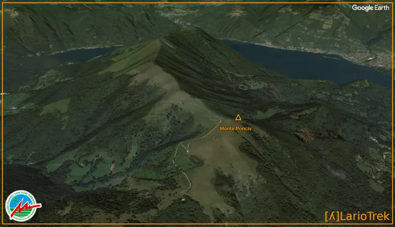 Monte Ponciv - Google Earth Image