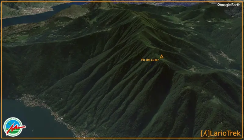 Piz del Luser - Google Earth Image